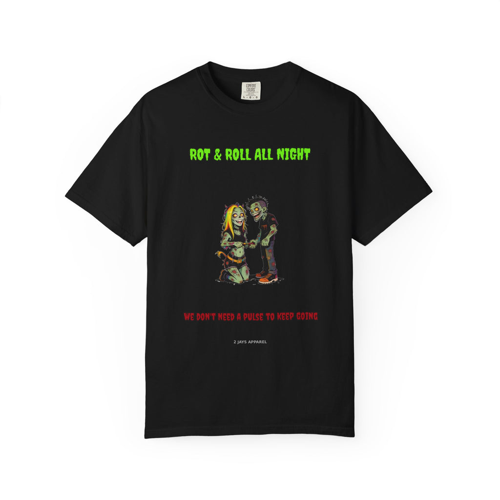 Rot & Roll All Night — Zombie Couple Tee (18+)