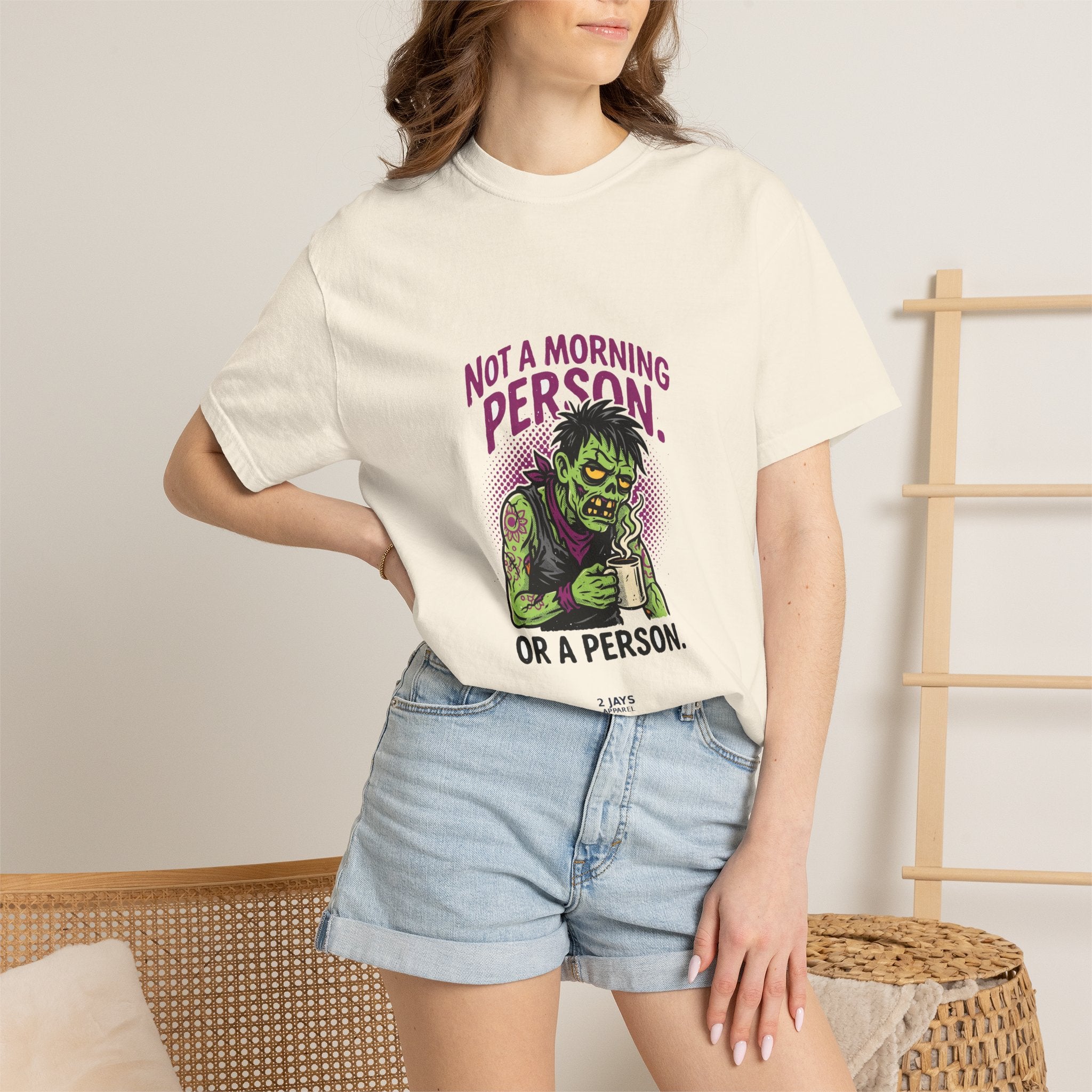 Not A Morning Person. Or A Person. — Funny Zombie Tee