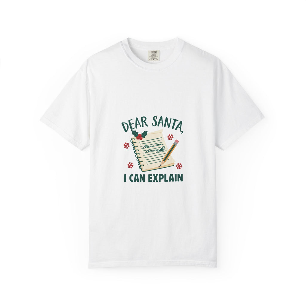 Dear Santa I Can Explain — Funny Christmas Tee