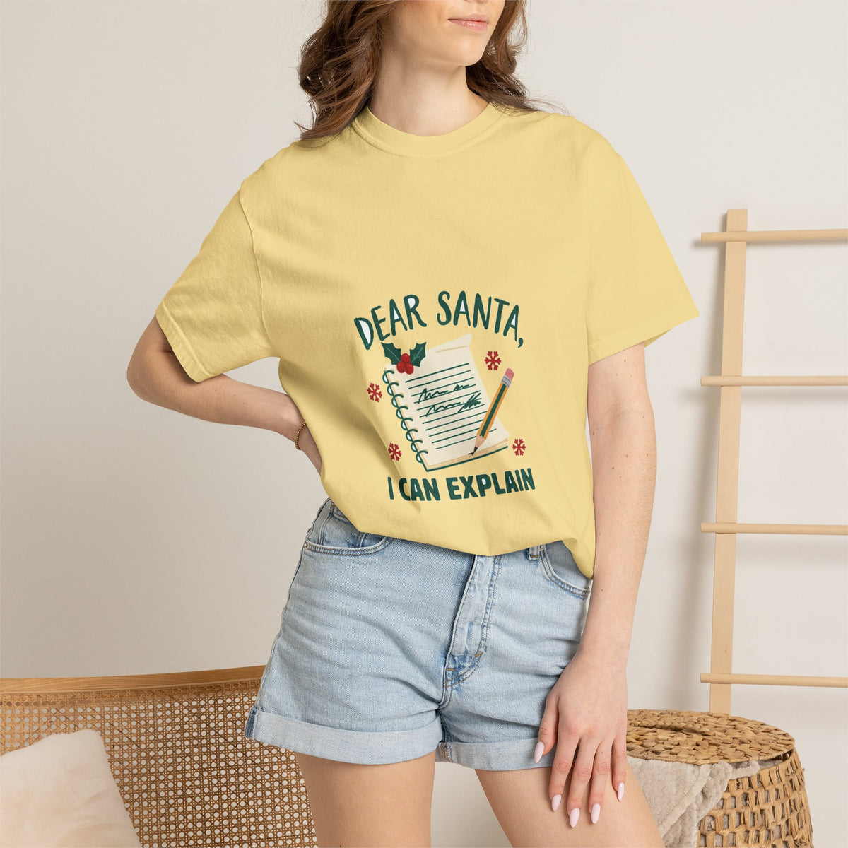 Dear Santa I Can Explain — Funny Christmas Tee