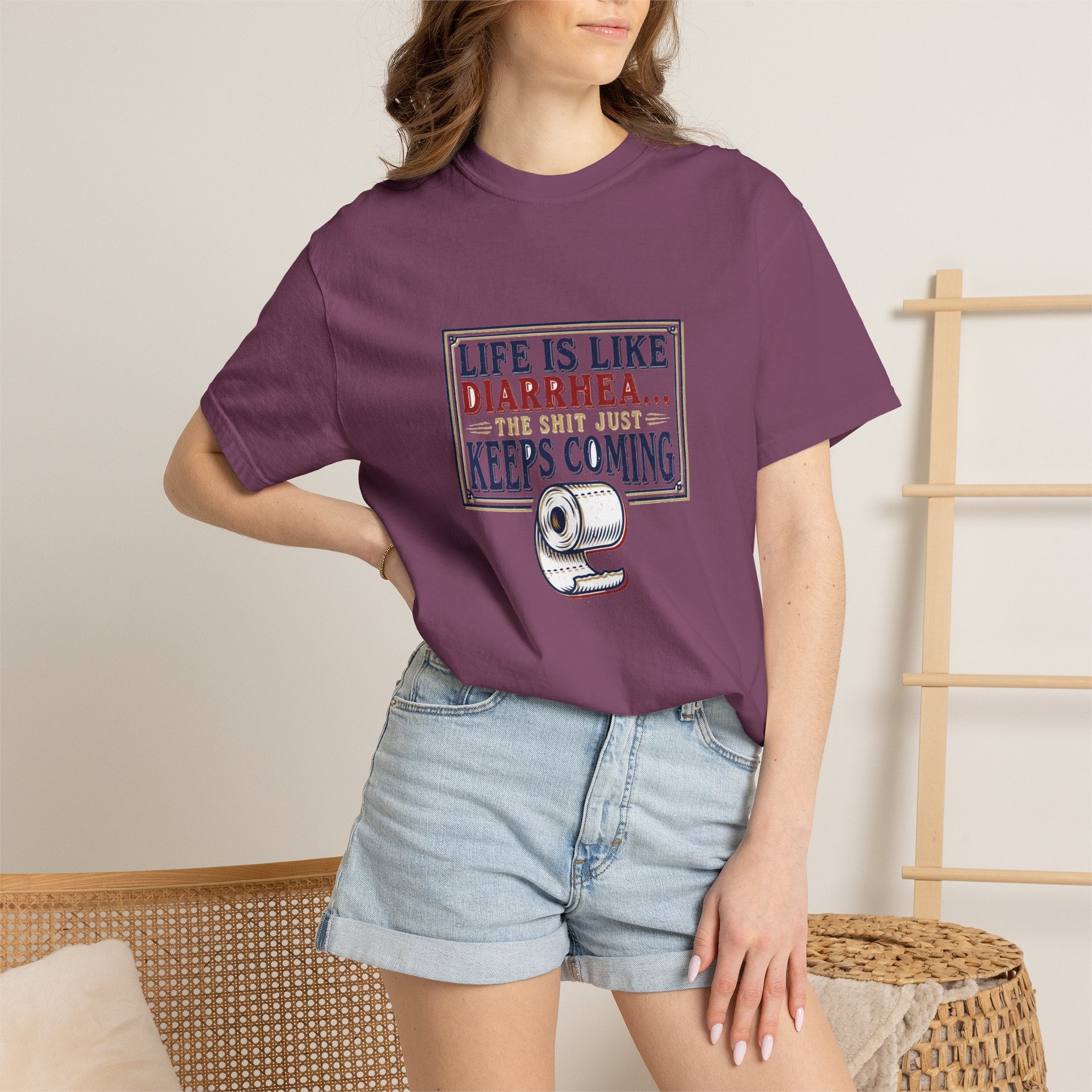 Life Is Like Diarrhea - Funny Crude Humor Tee (18+)