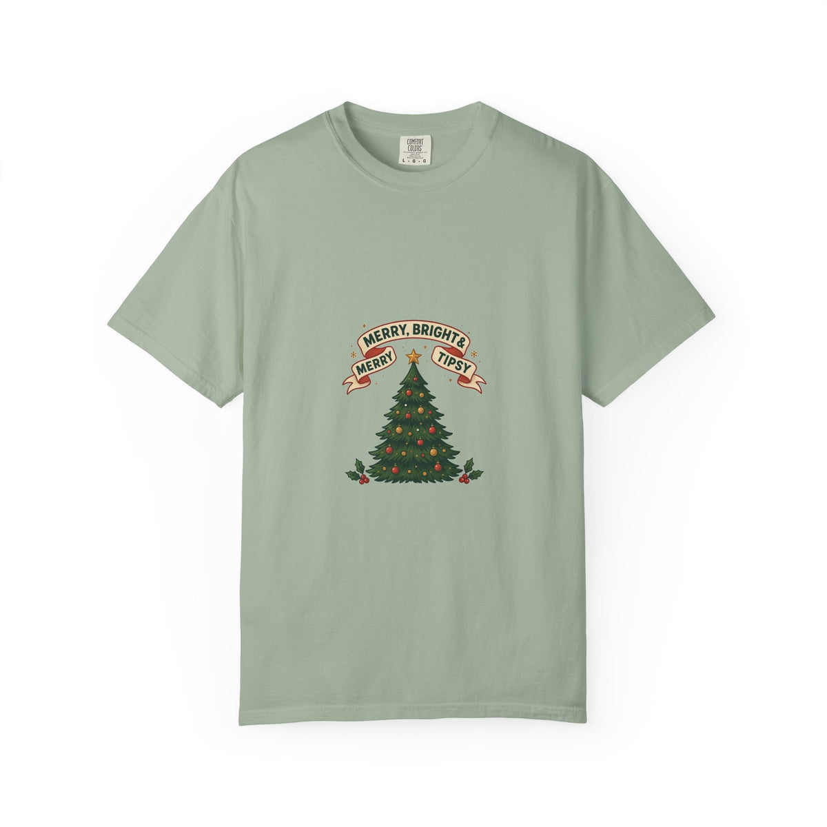 Merry, Bright & Slightly Tipsy — Funny Christmas Tee
