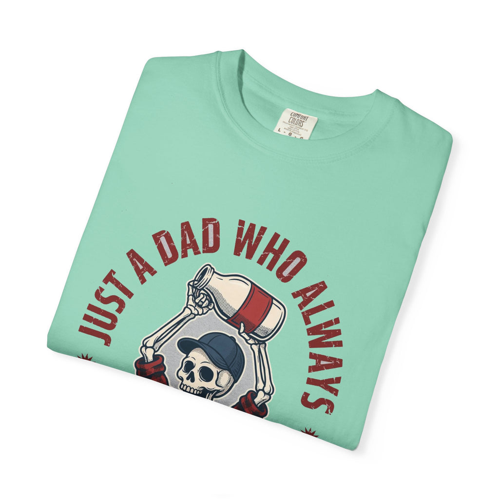 Just A Dad Who Always Came Back With The Milk - Funny Skeleton Dad Tee
