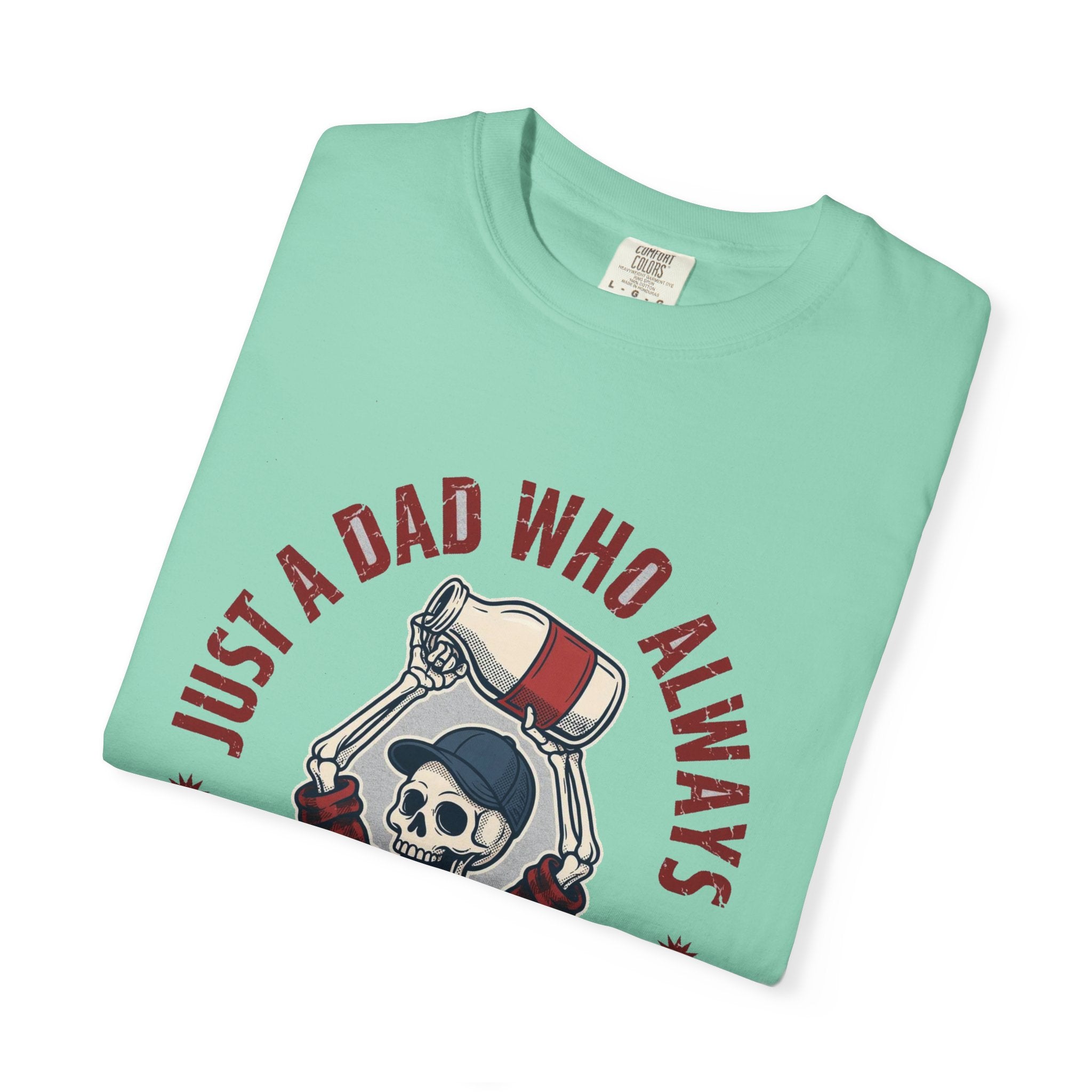 Just A Dad Who Always Came Back With The Milk - Funny Skeleton Dad Tee