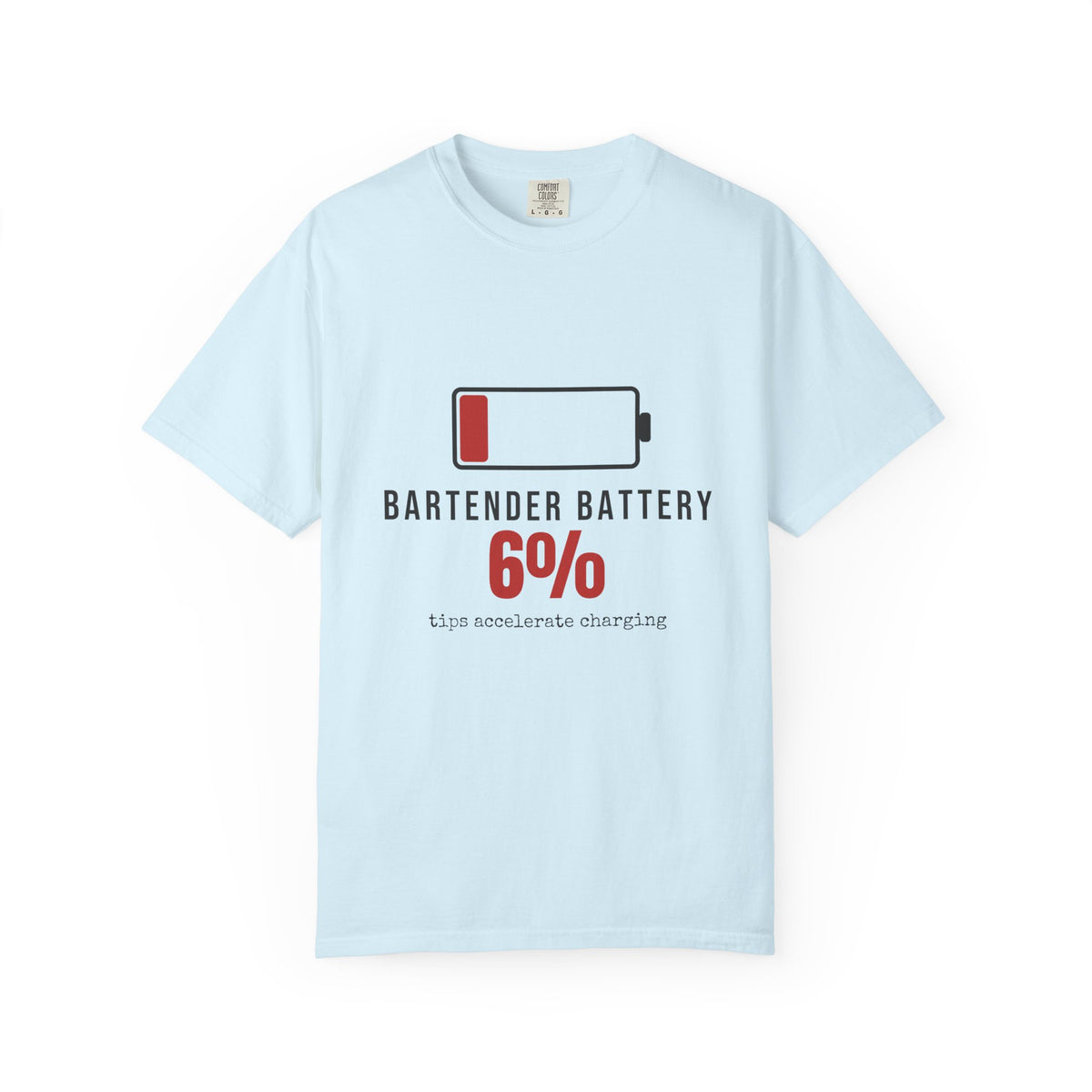 Bartender Battery Funny T-Shirt | Soft Unisex Tee | Sarcastic Gift