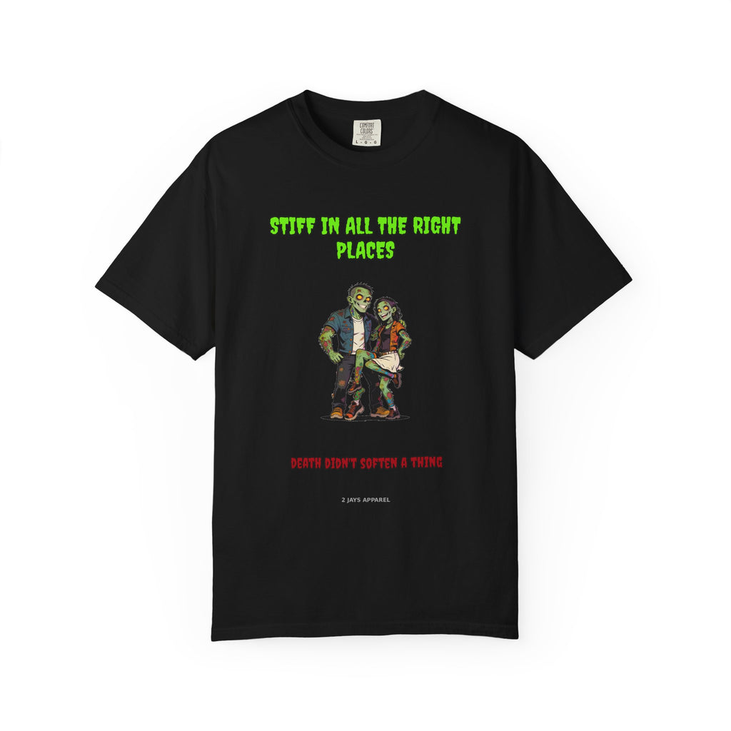 Stiff In All The Right Places — Zombie Couple Tee (18+)