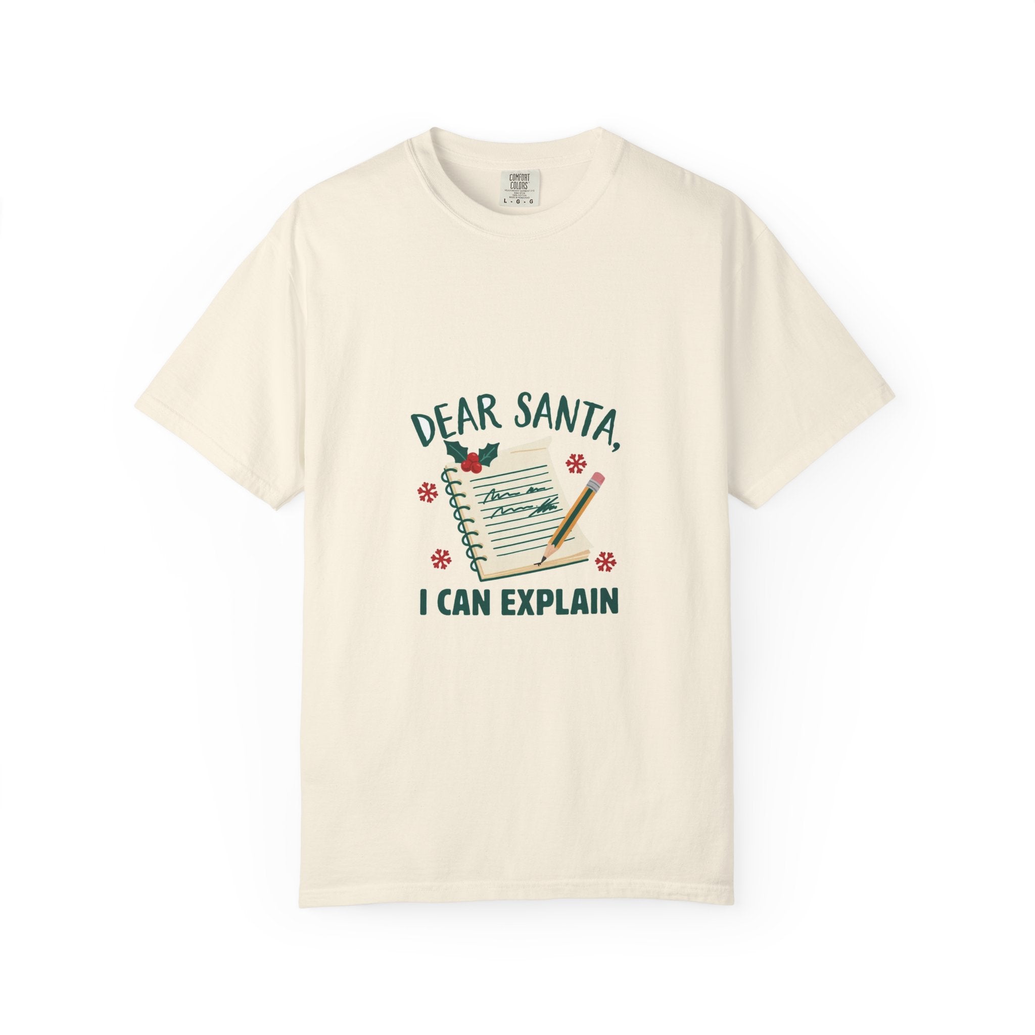 Dear Santa I Can Explain — Funny Christmas Tee