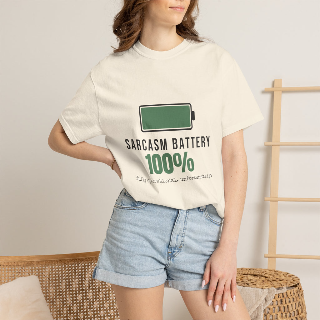 Sarcasm Battery — Funny Sarcastic Tee