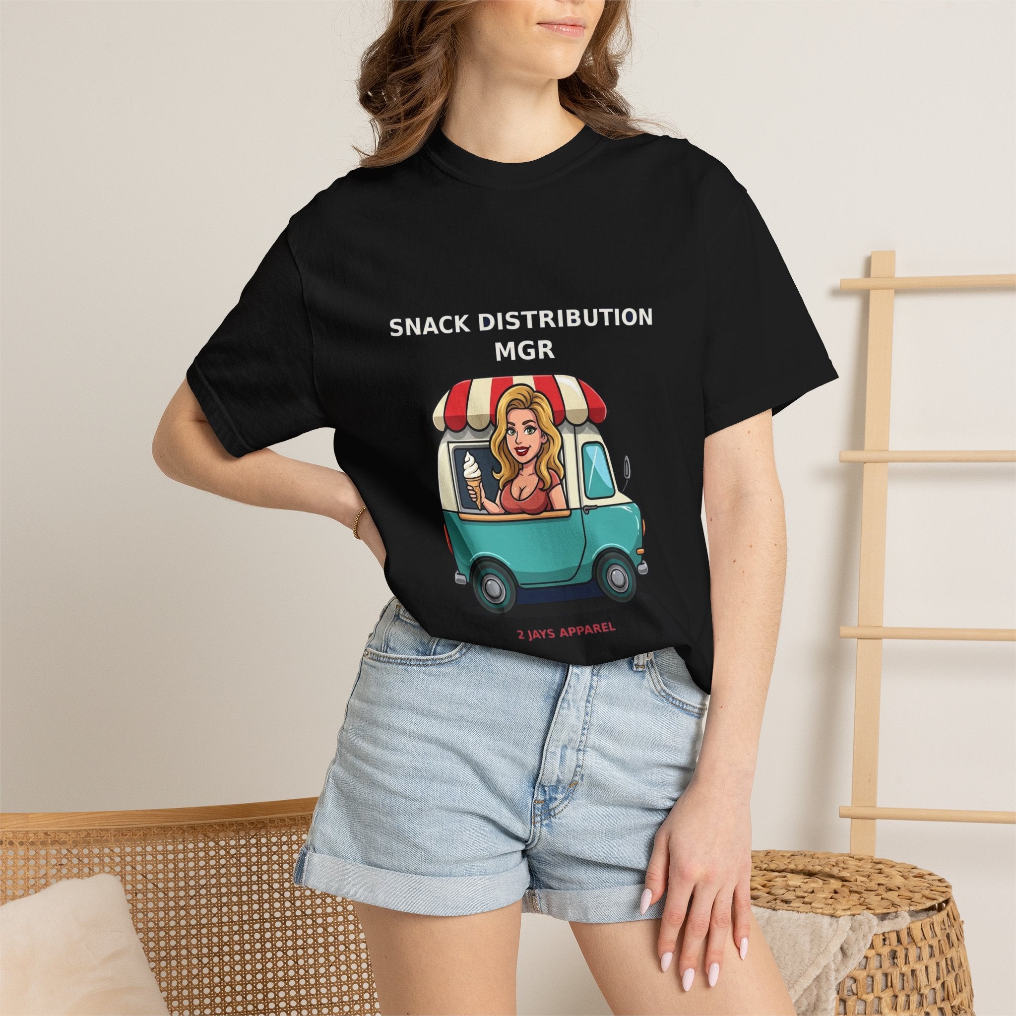 Snack Distribution Mgr — Funny Adult Ice Cream Truck Tee