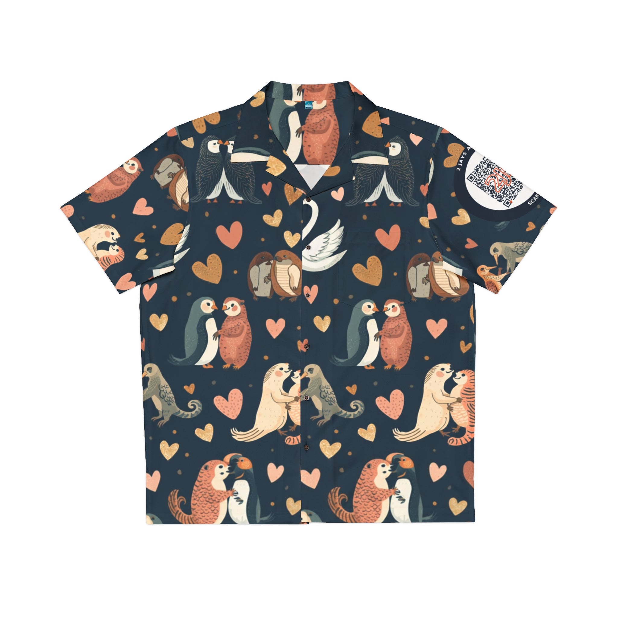 Animals That Mate For Life Hawaiian Camp Shirt