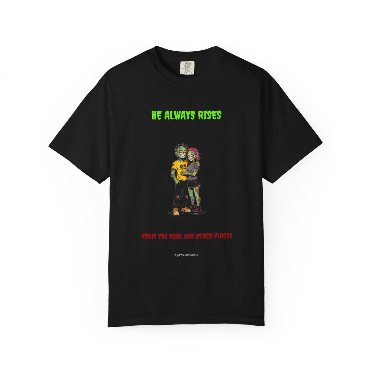 He Always Rises — Zombie Couple Tee (18+)