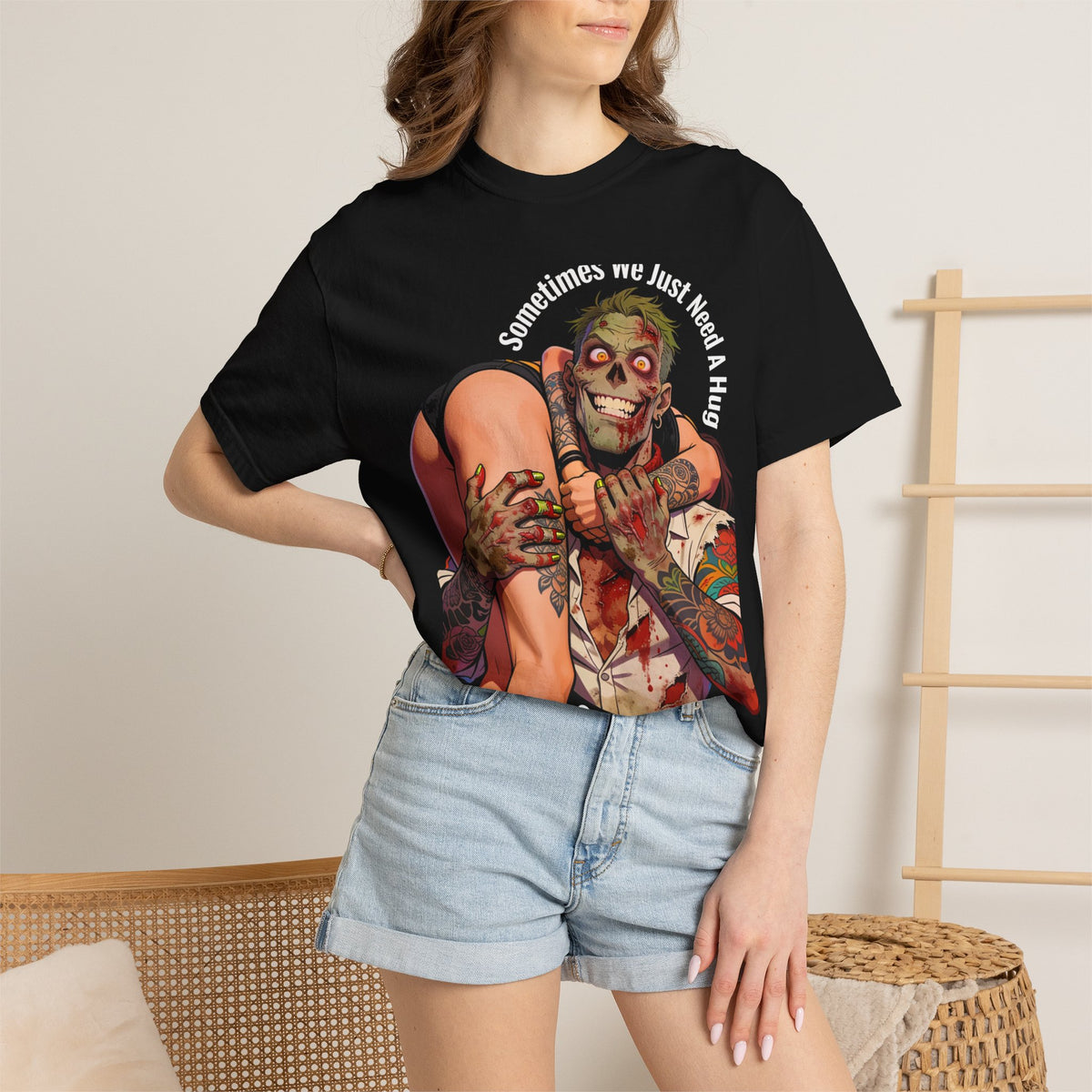 Sometimes We Just Need A Hug - Zombie Dark Humor Tee (18+)