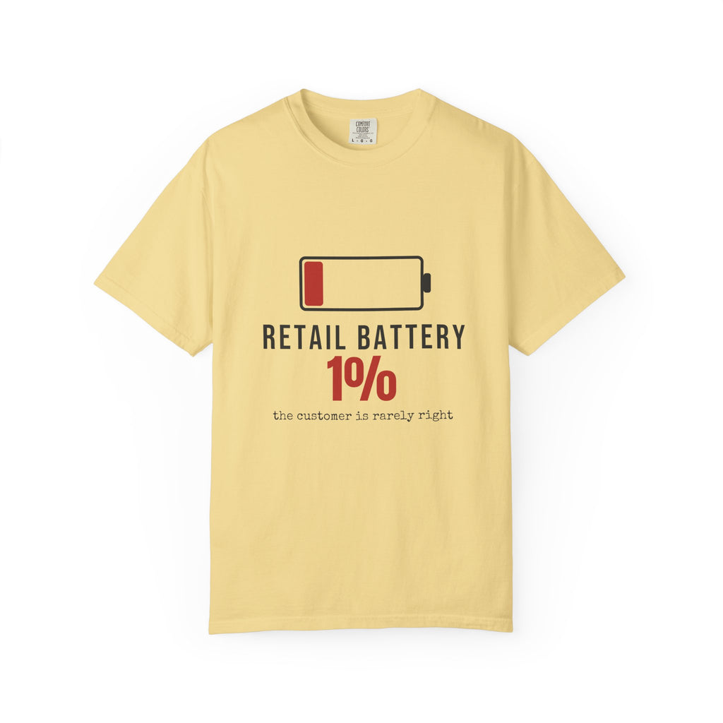 Retail Battery Funny T-Shirt | Soft Unisex Tee | Sarcastic Gift
