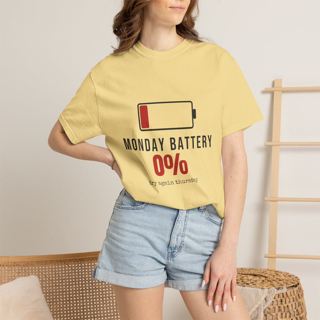 Monday Battery Funny T-Shirt | Soft Unisex Tee | Sarcastic Gift