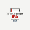 Introvert Battery Funny T-Shirt | Soft Unisex Tee | Sarcastic Gift