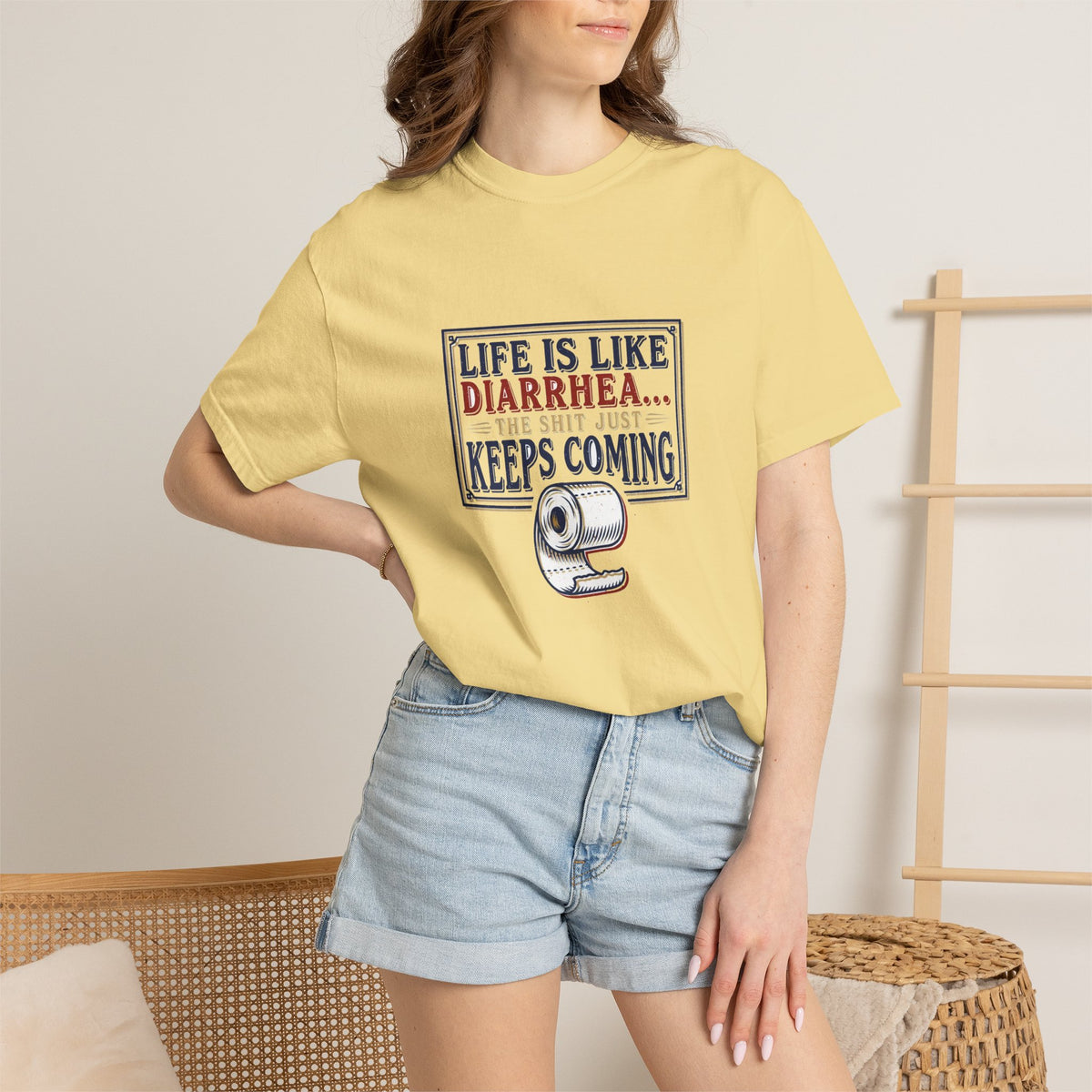 Life Is Like Diarrhea - Funny Crude Humor Tee (18+)