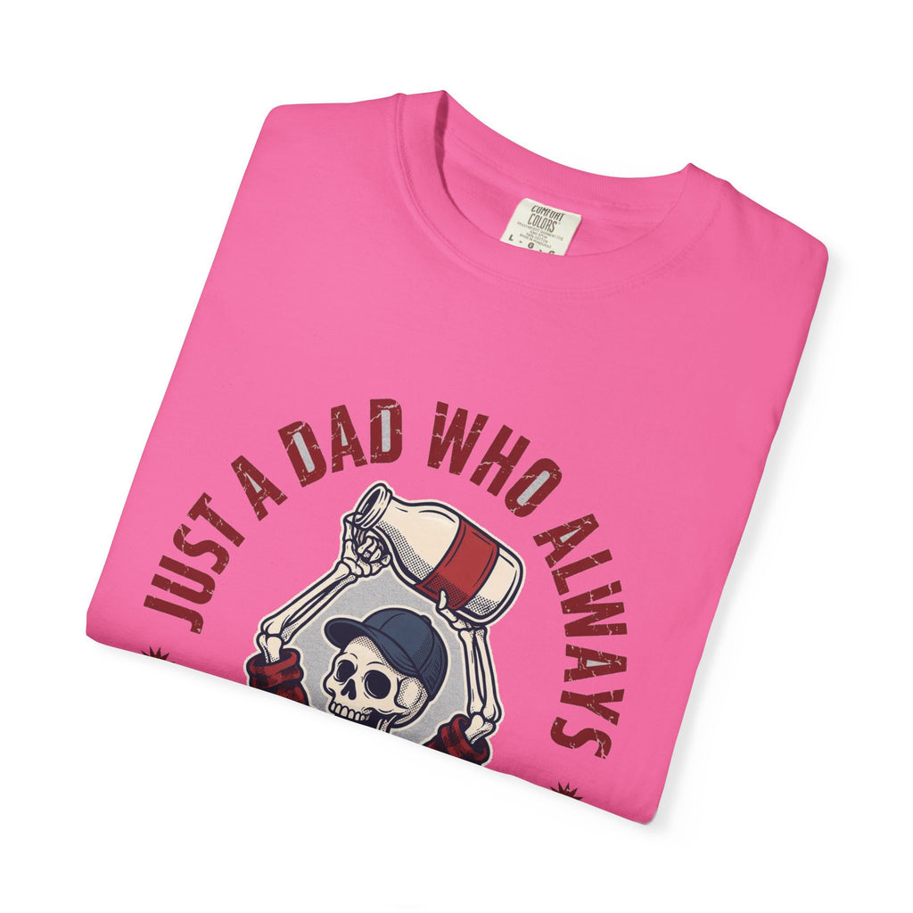 Just A Dad Who Always Came Back With The Milk - Funny Skeleton Dad Tee
