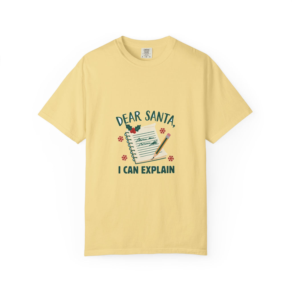Dear Santa I Can Explain — Funny Christmas Tee