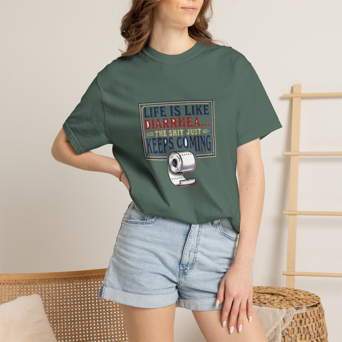 Life Is Like Diarrhea - Funny Crude Humor Tee (18+)