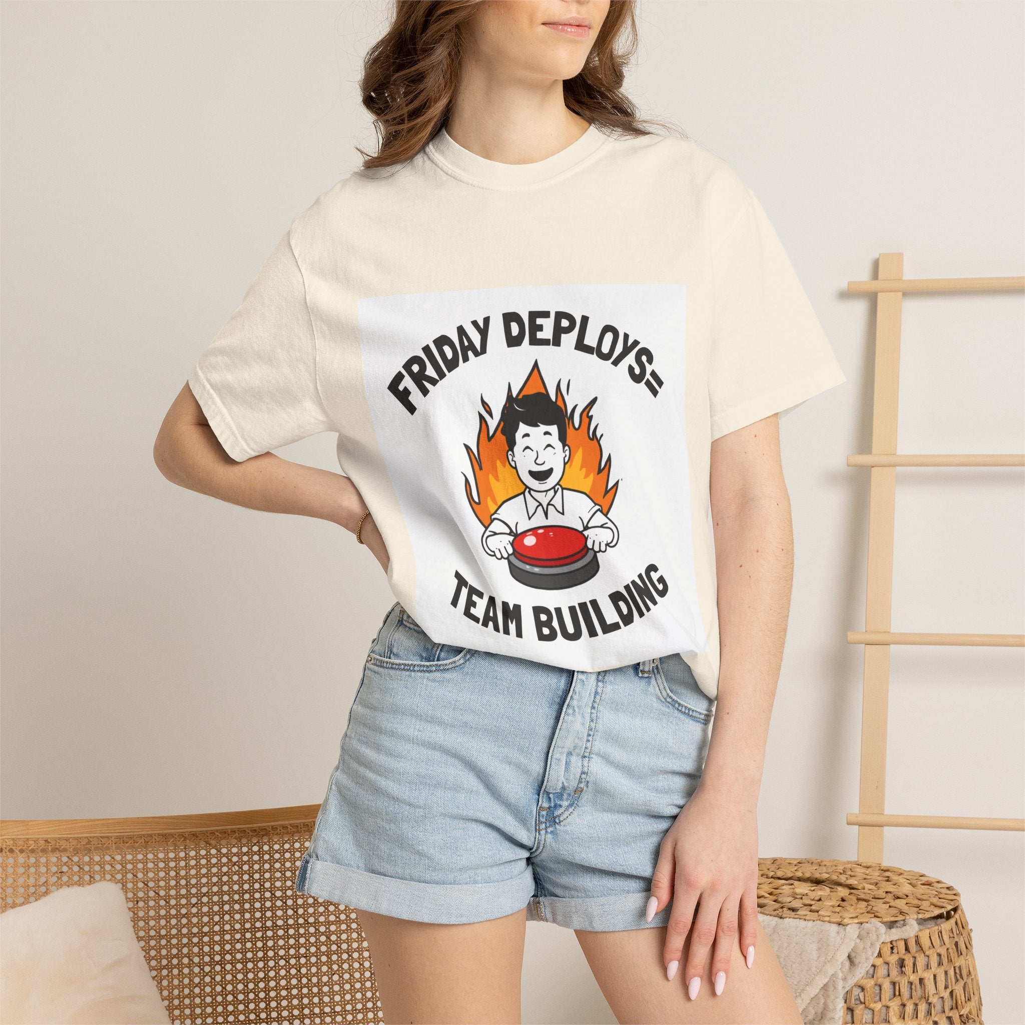 Friday Deploys = Team Building — Funny Programmer Tee
