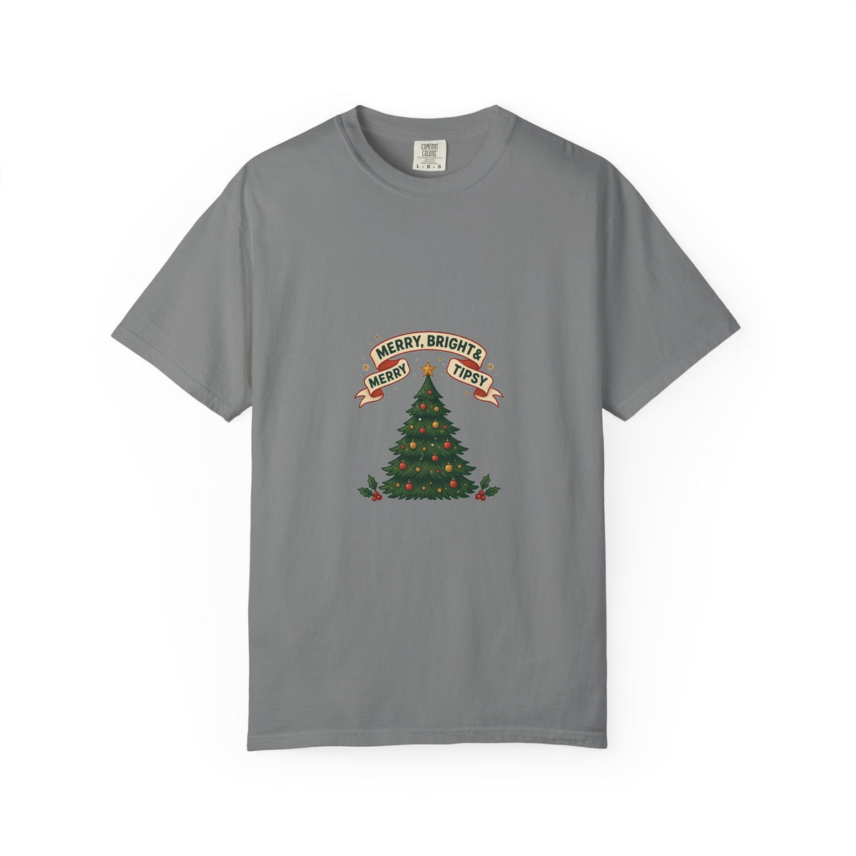 Merry, Bright & Slightly Tipsy — Funny Christmas Tee