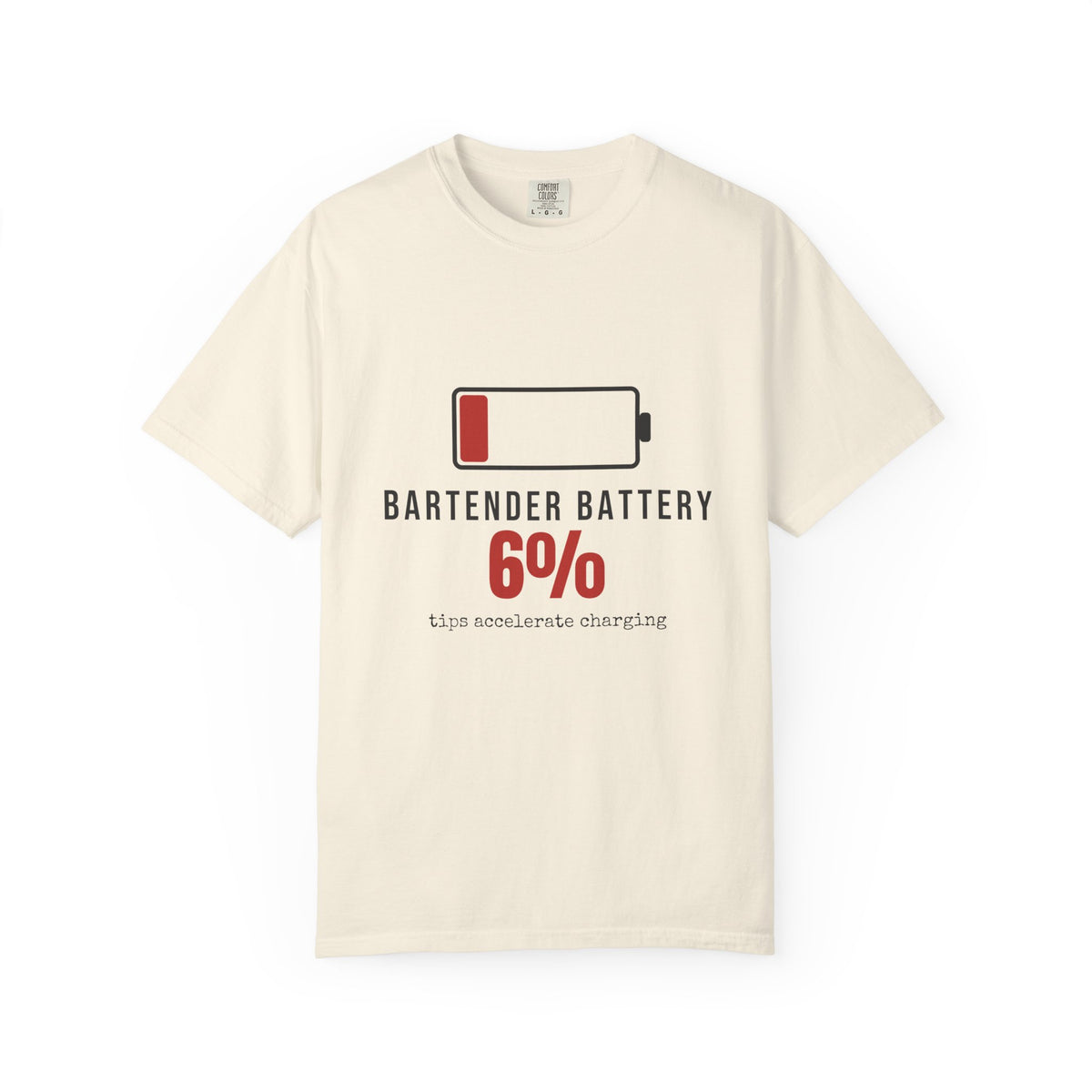Bartender Battery Funny T-Shirt | Soft Unisex Tee | Sarcastic Gift