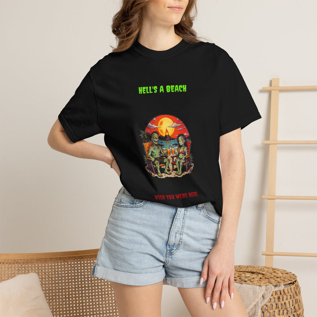 🧟🔥 S&B — HELL'S A BEACH — "wish you were here" (hellscape scene)