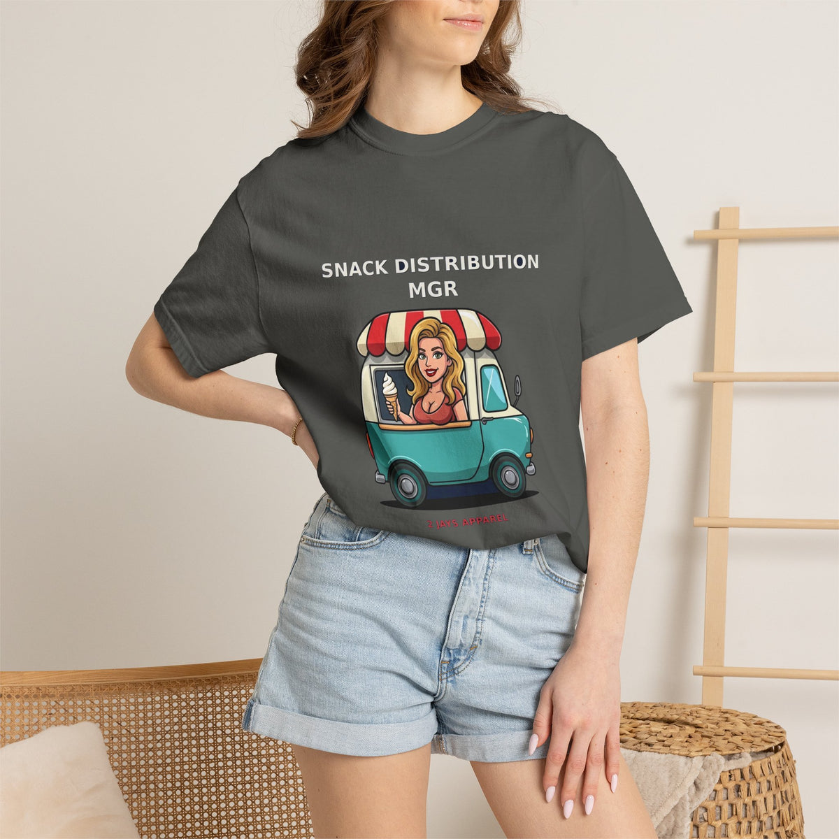 Snack Distribution Mgr — Funny Adult Ice Cream Truck Tee