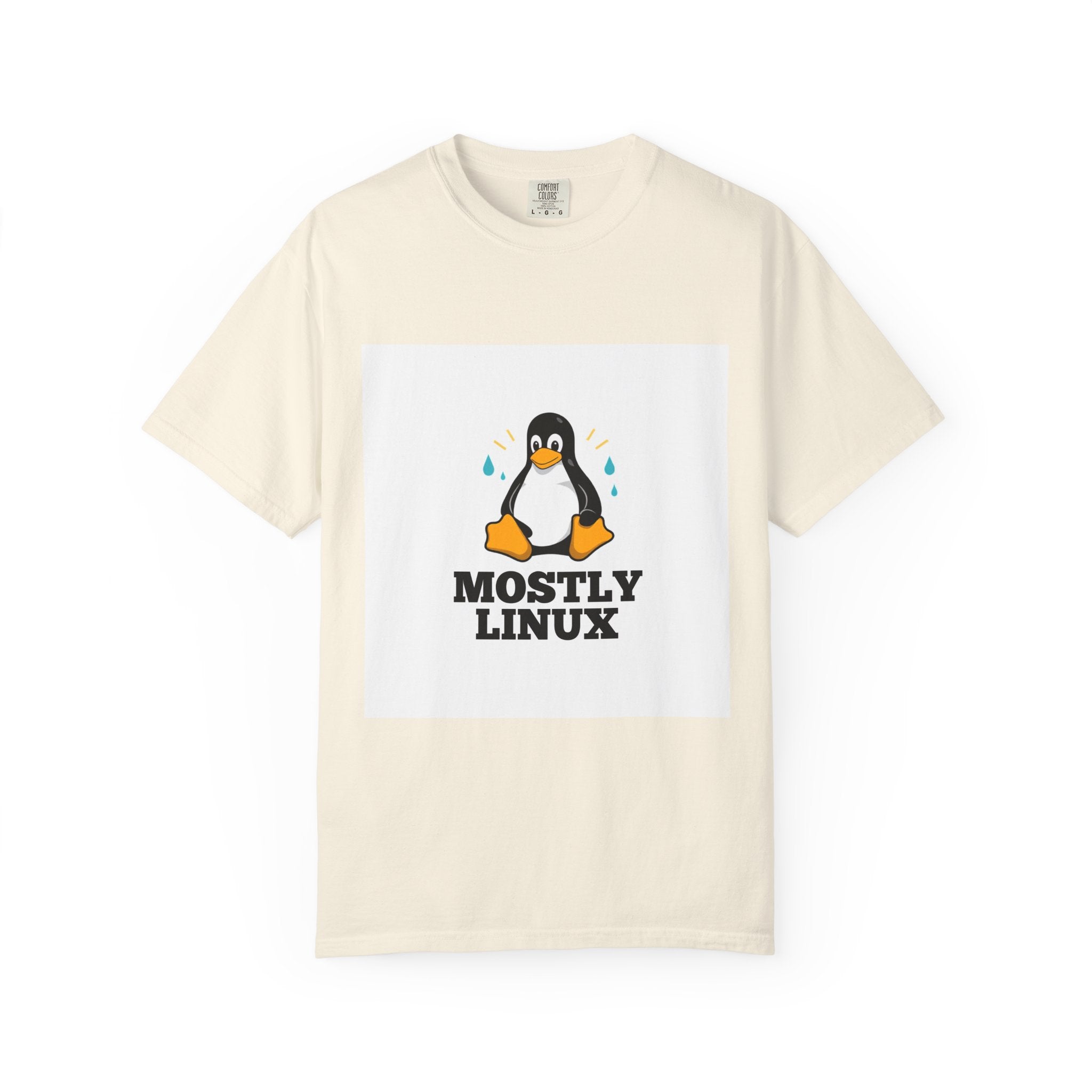 Mostly Linux — Funny Sysadmin Penguin Tee