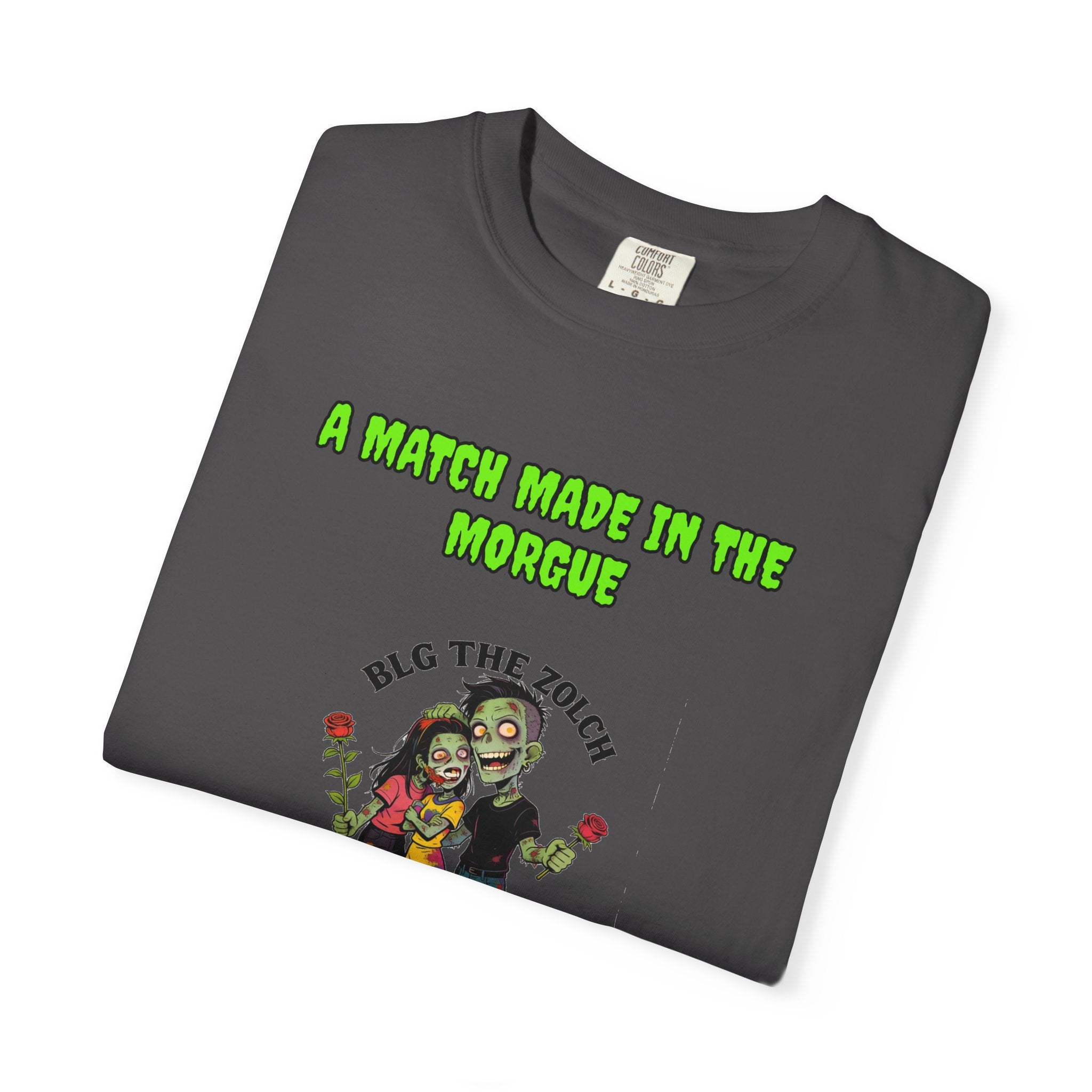 A Match Made In The Morgue — Zombie Couple Tee