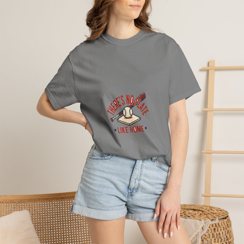 There's No Plate Like Home — Funny Baseball Tee