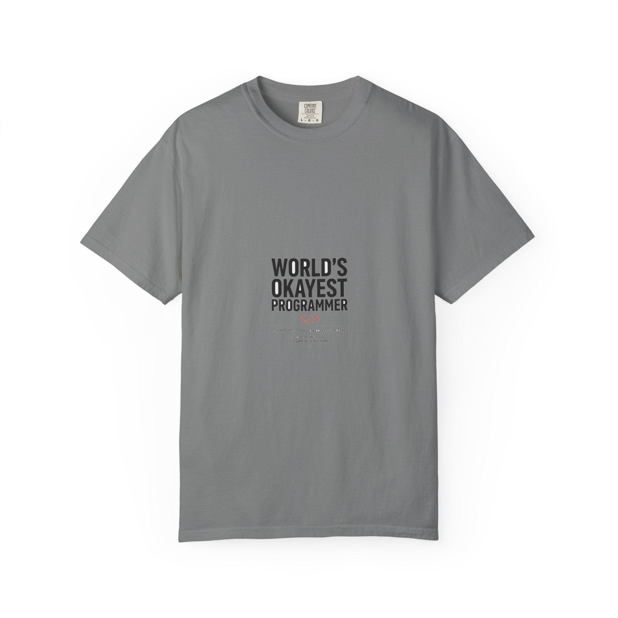 World's Okayest Programmer — Dev Humor Tee