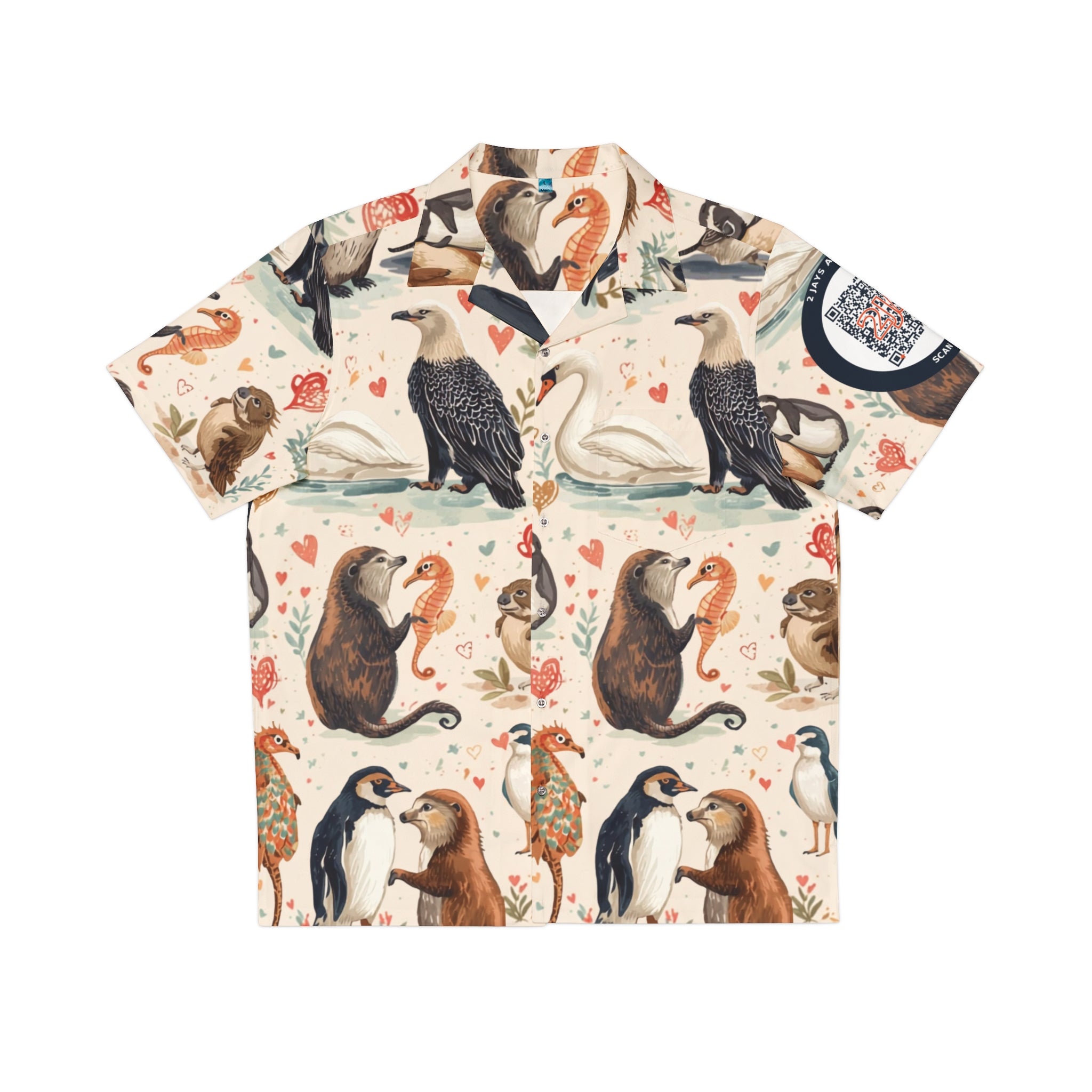 Animals That Mate For Life Hawaiian Camp Shirt