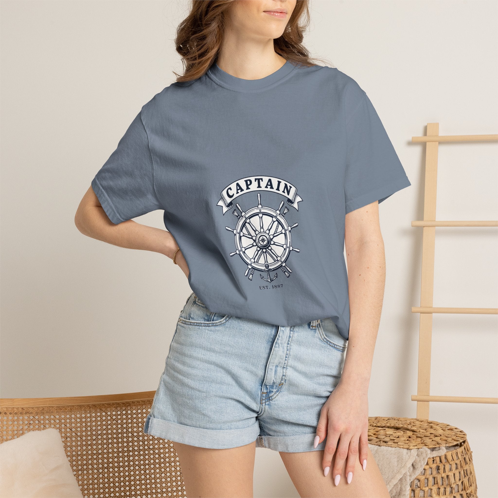 Captain — Matching Couples Boating Shirt