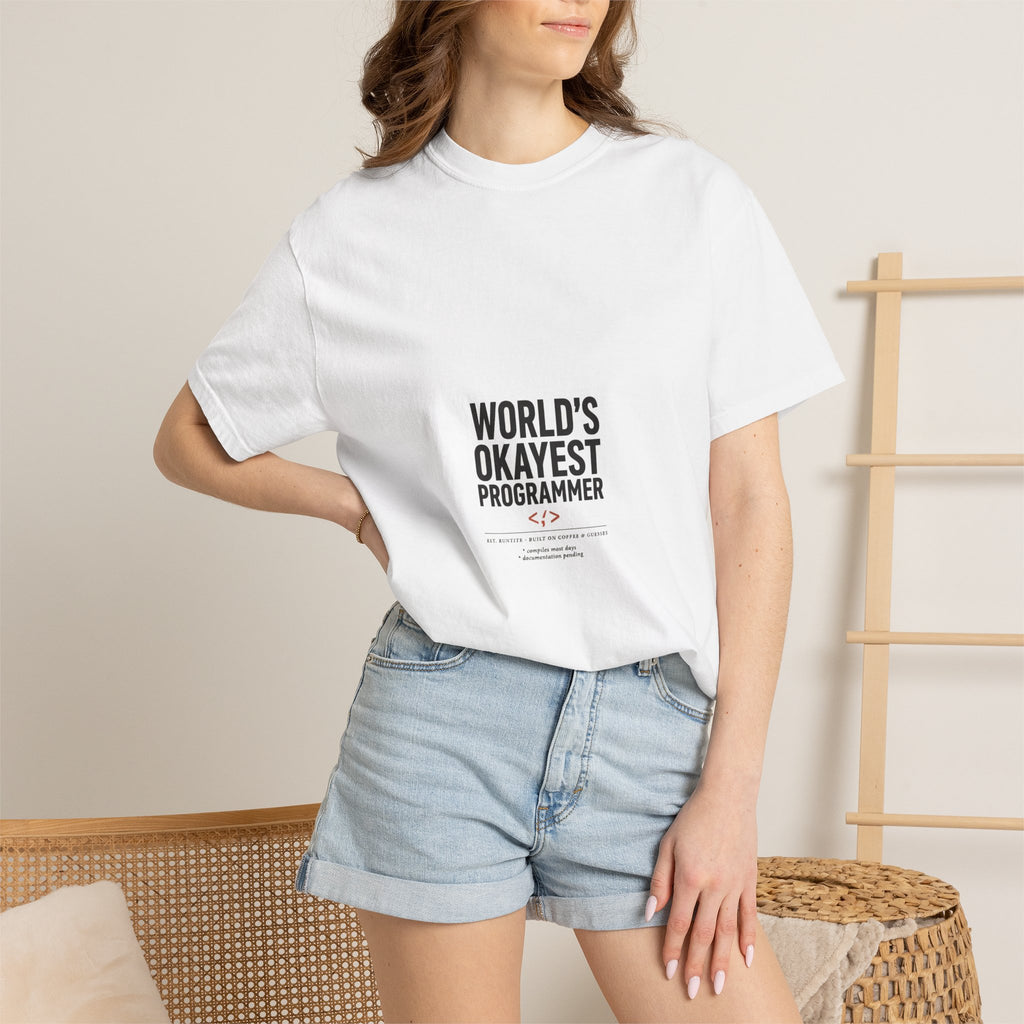 World's Okayest Programmer — Dev Humor Tee