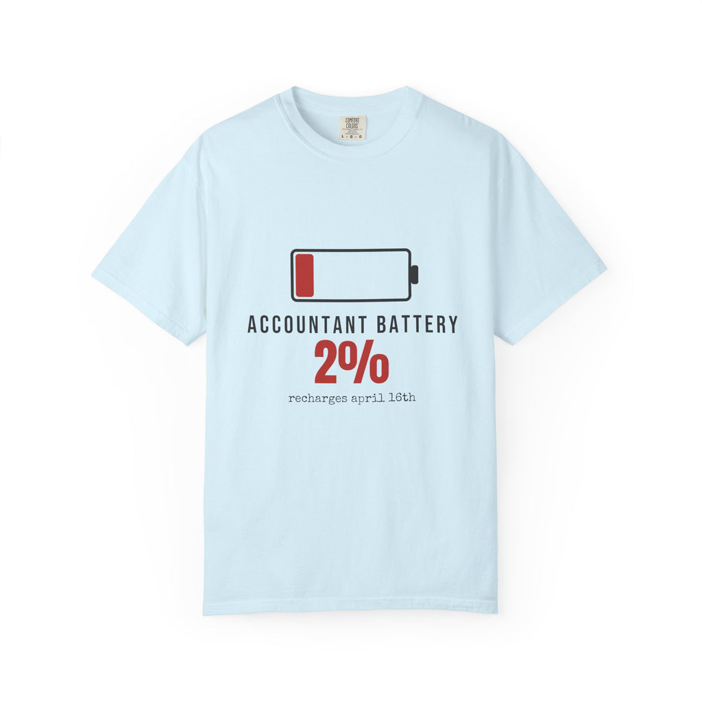 Accountant Battery Funny T-Shirt | Soft Unisex Tee | Sarcastic Gift