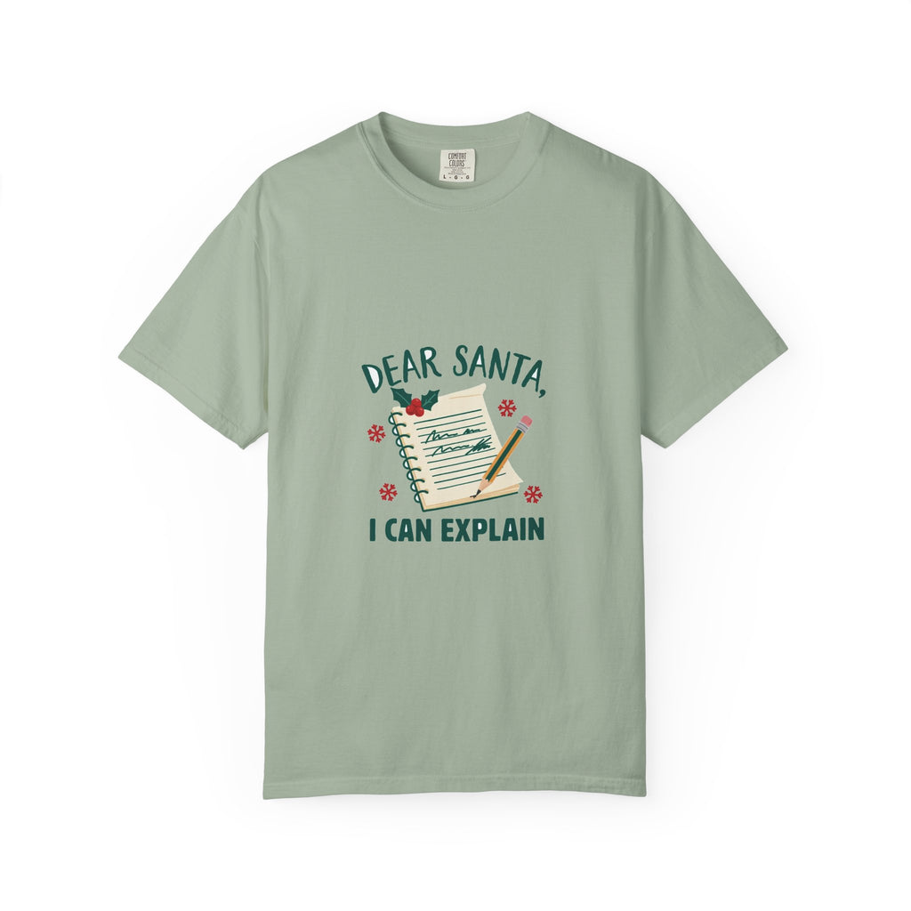 Dear Santa I Can Explain — Funny Christmas Tee