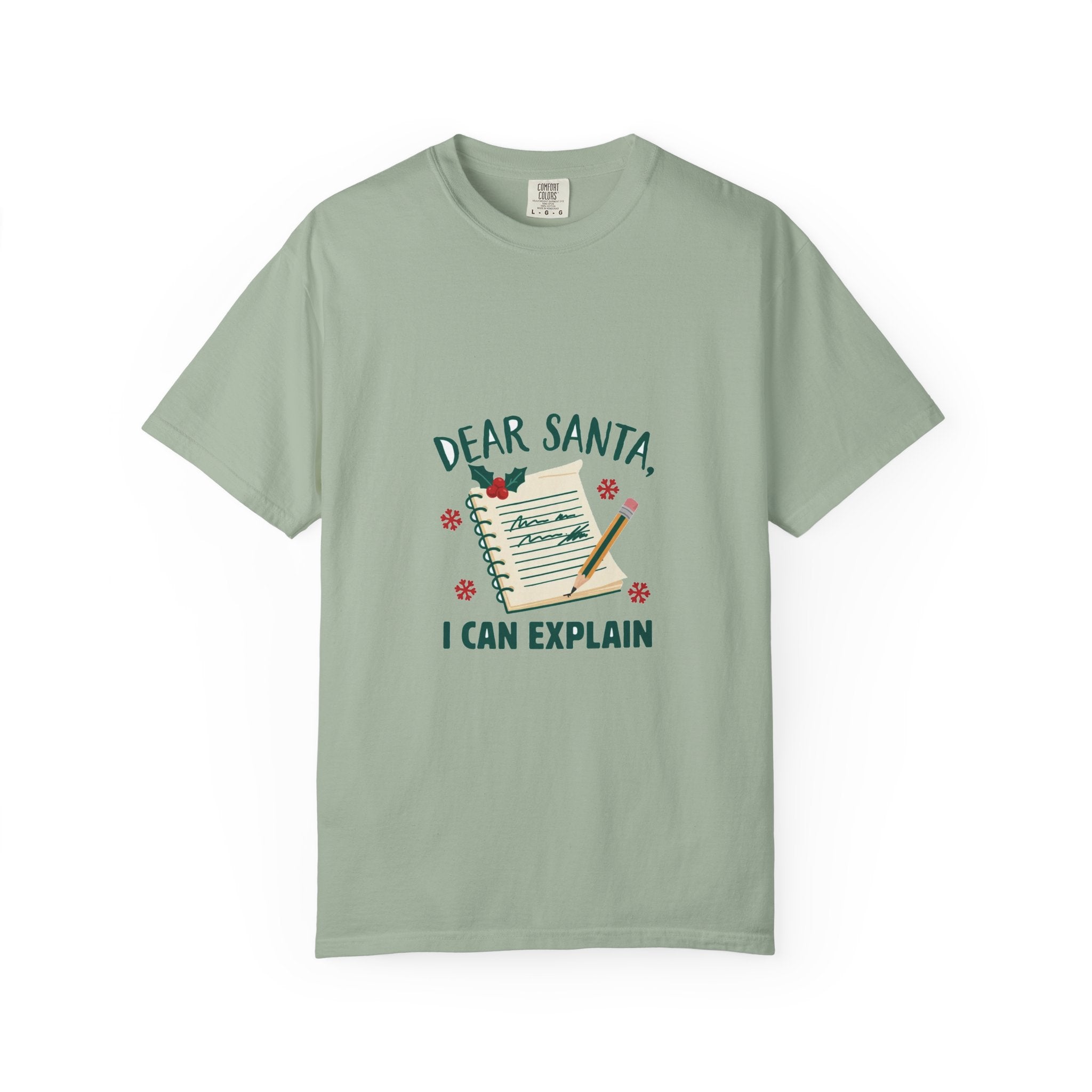 Dear Santa I Can Explain — Funny Christmas Tee