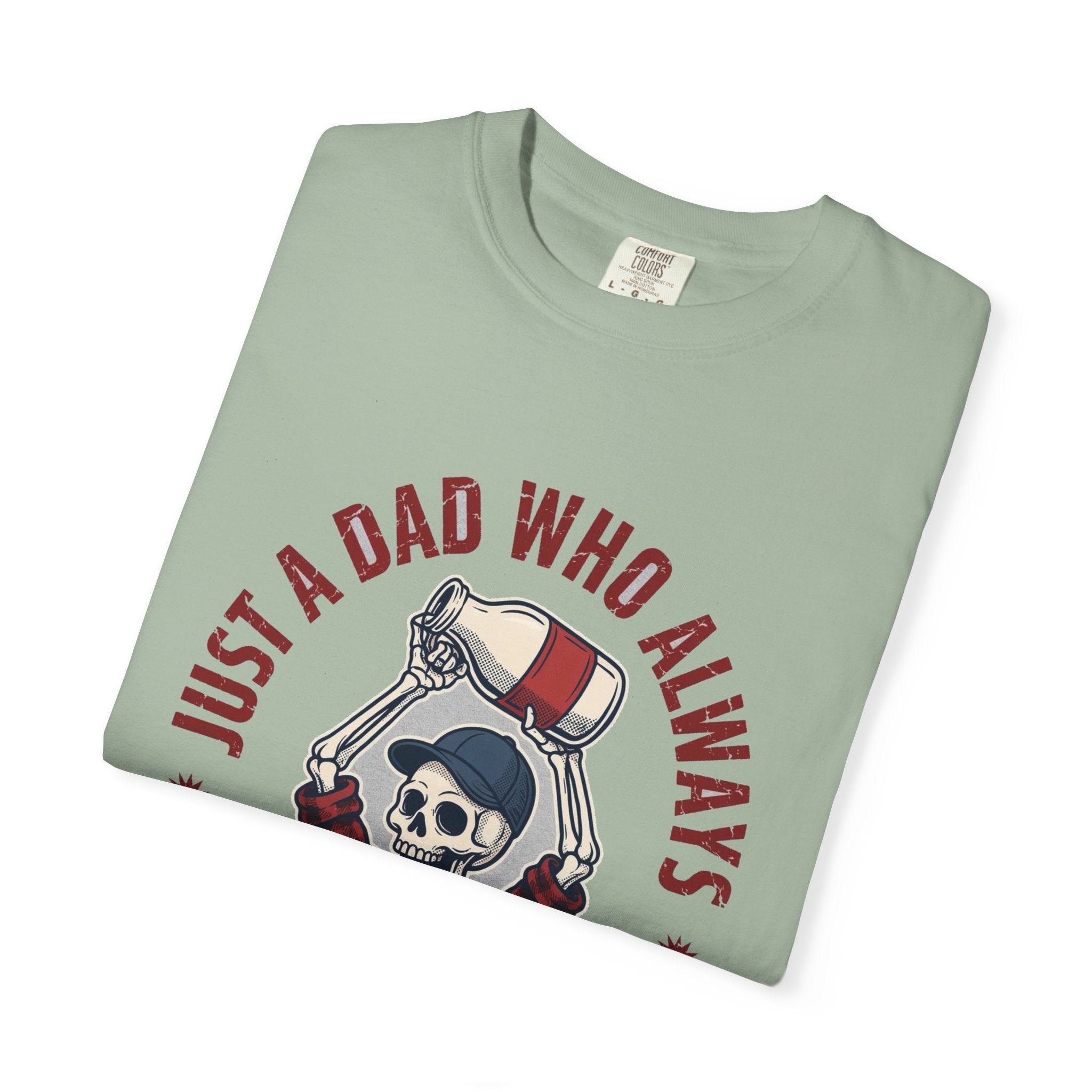 Just A Dad Who Always Came Back With The Milk - Funny Skeleton Dad Tee