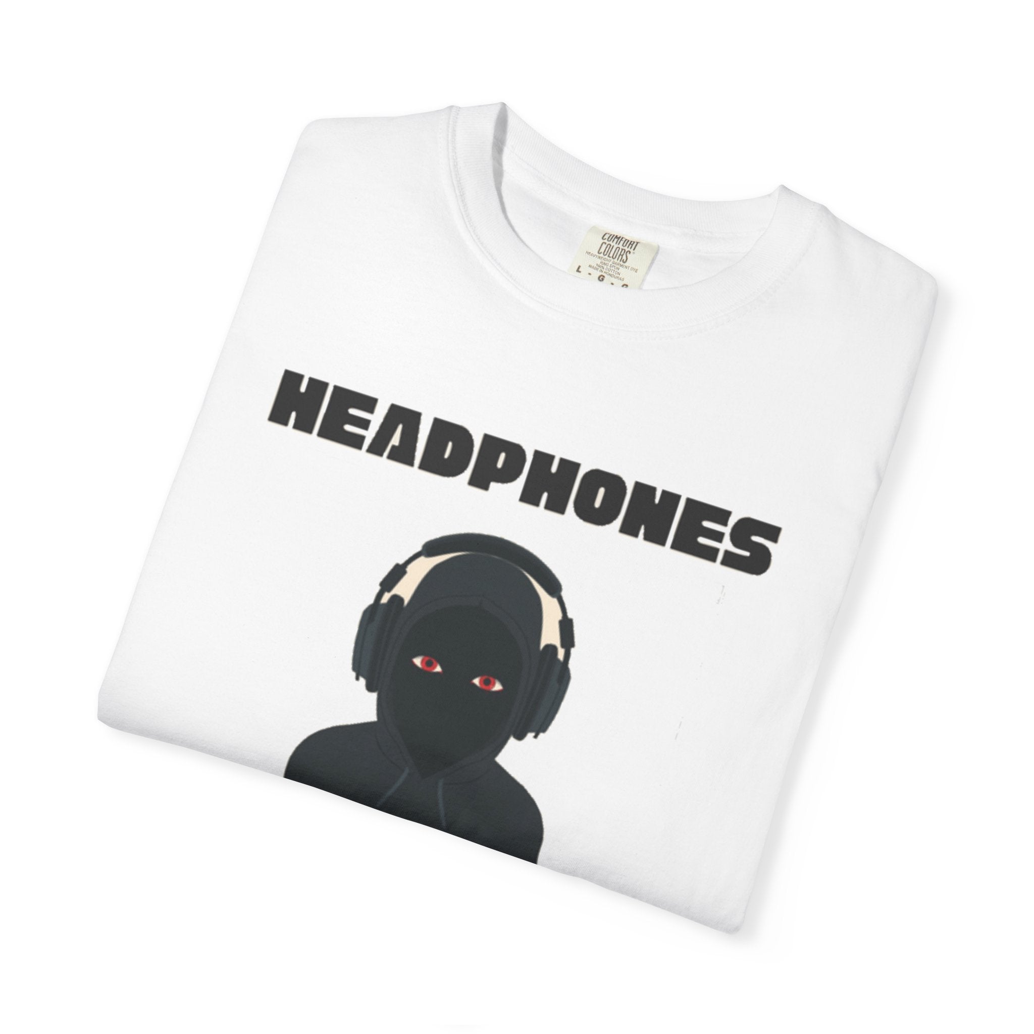 Headphones Hoodie Red Eyes — AI & Anxiety 2