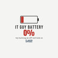 IT Guy Battery Funny T-Shirt | Soft Unisex Tee | Sarcastic Gift