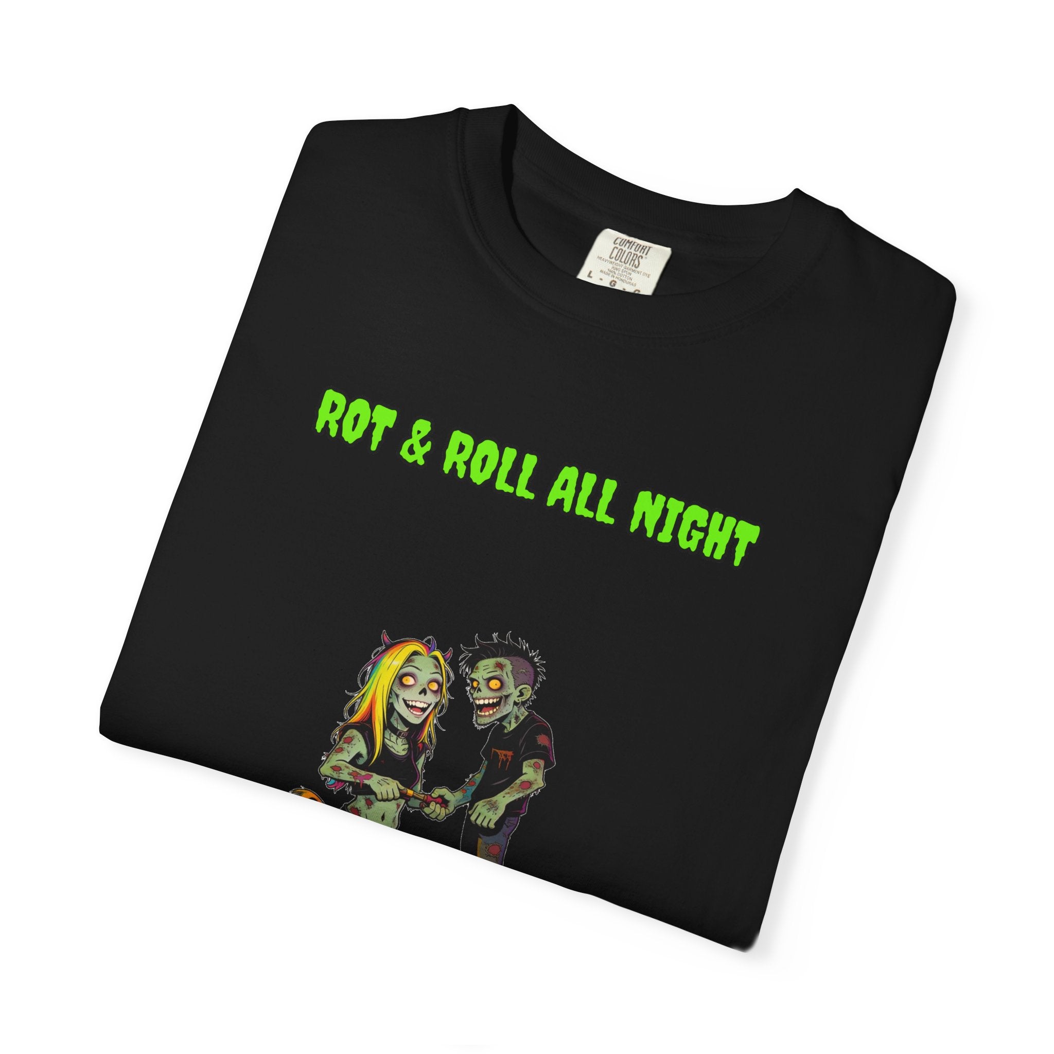Rot & Roll All Night — Zombie Couple Tee (18+)