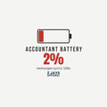 Accountant Battery Funny T-Shirt | Soft Unisex Tee | Sarcastic Gift