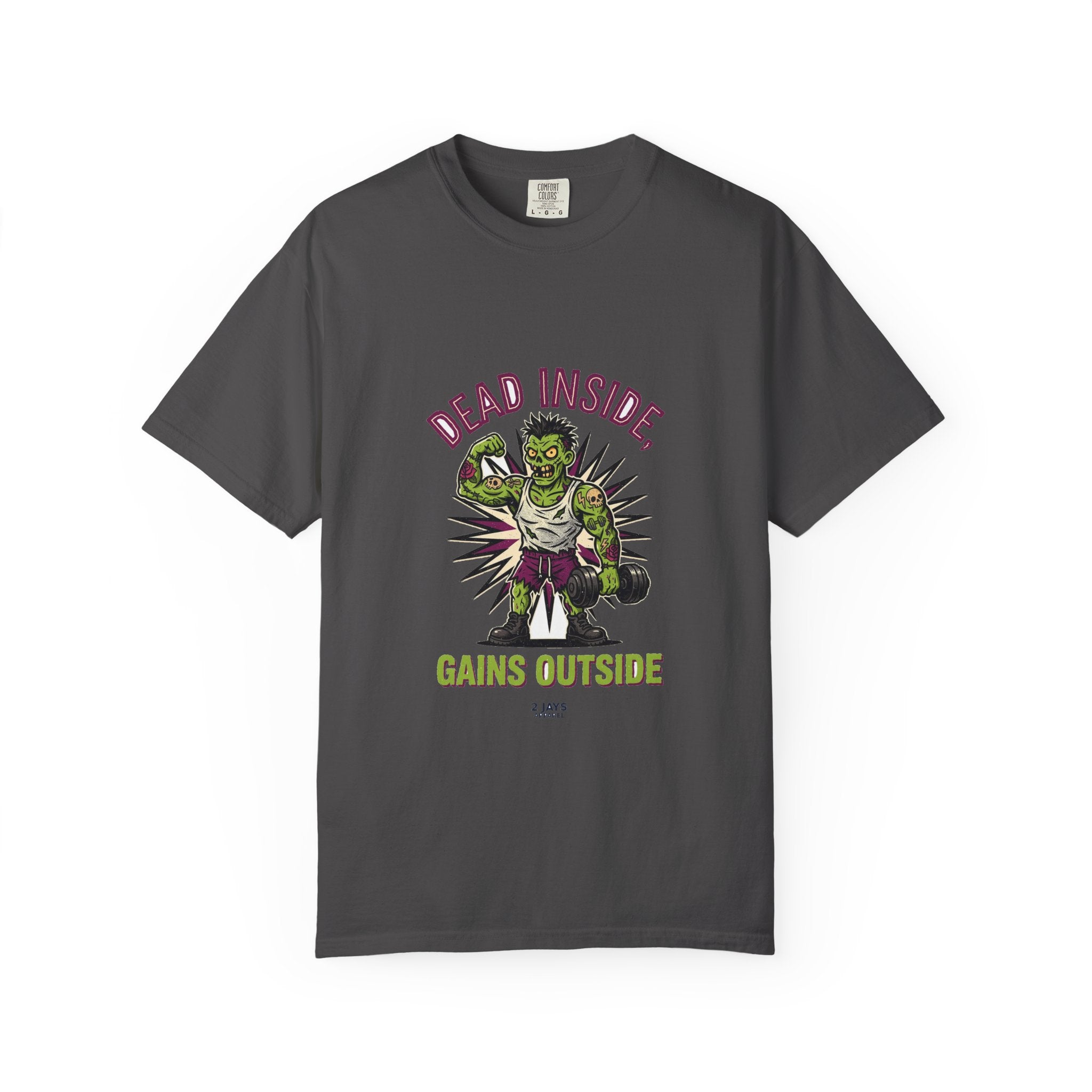 Dead Inside, Gains Outside — Funny Zombie Gym Tee