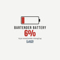 Bartender Battery Funny T-Shirt | Soft Unisex Tee | Sarcastic Gift