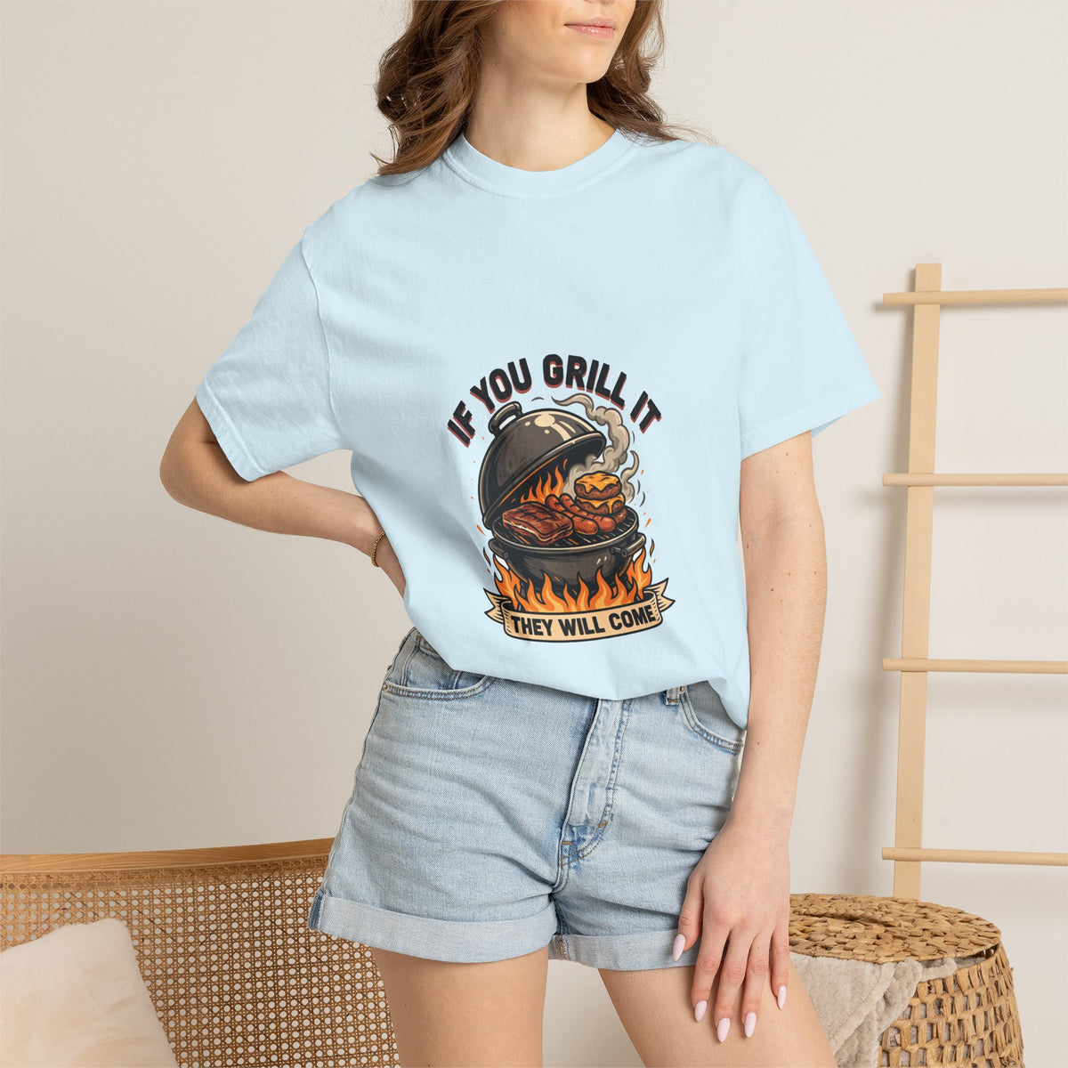 If You Grill It They Will Come — Funny BBQ Cookout Tee