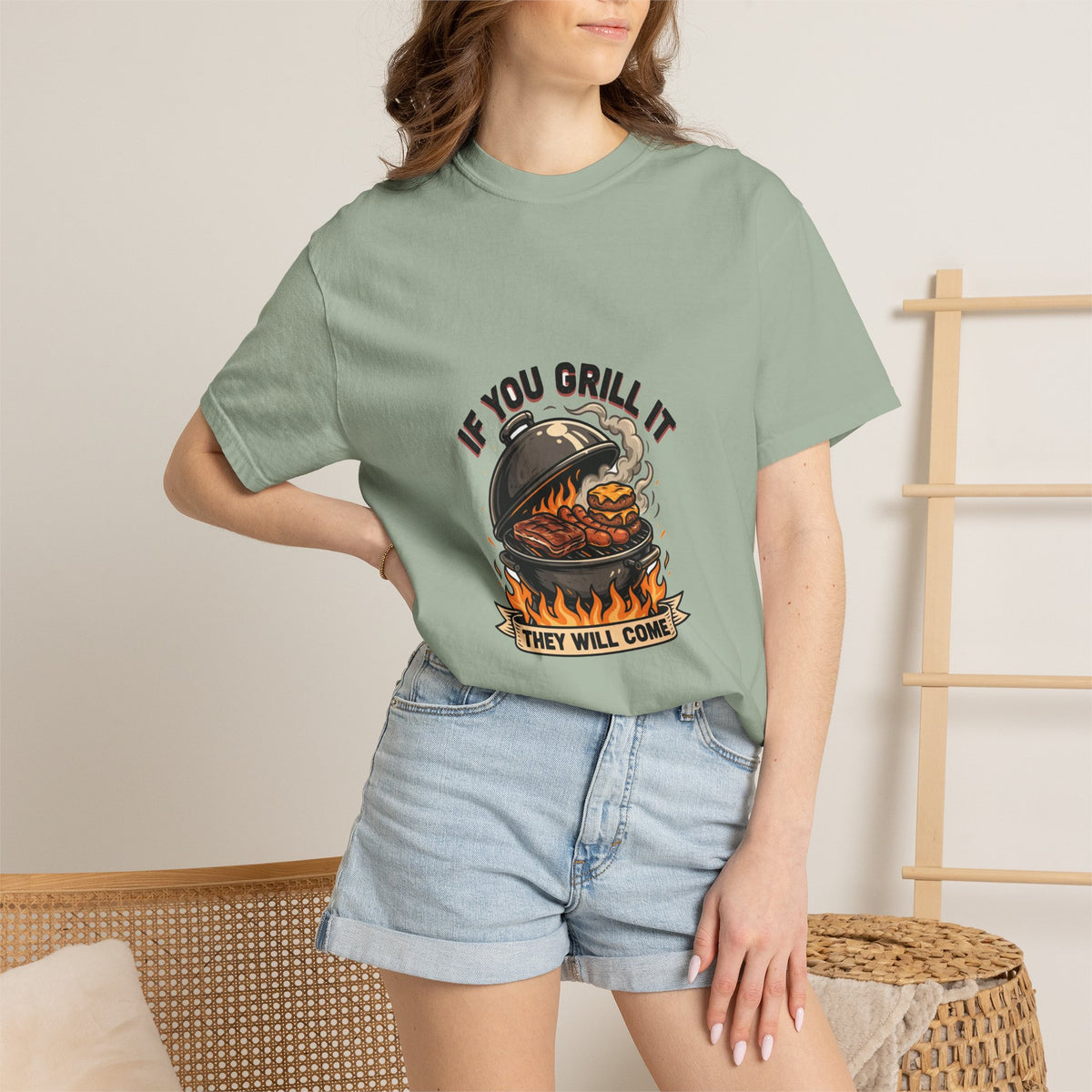 If You Grill It They Will Come — Funny BBQ Cookout Tee
