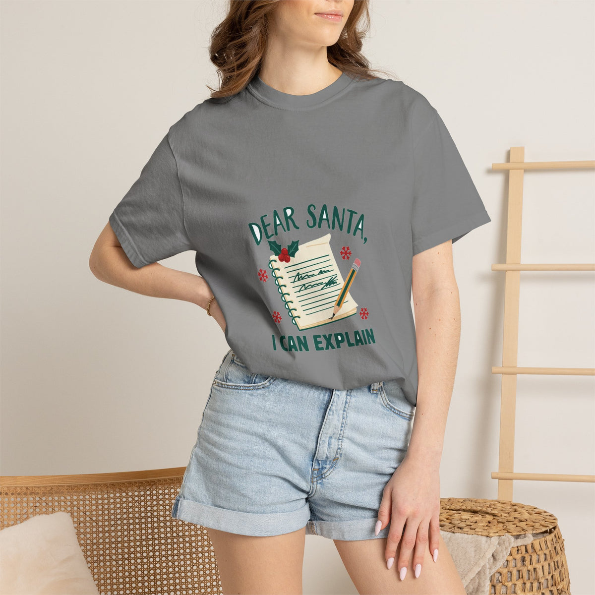 Dear Santa I Can Explain — Funny Christmas Tee