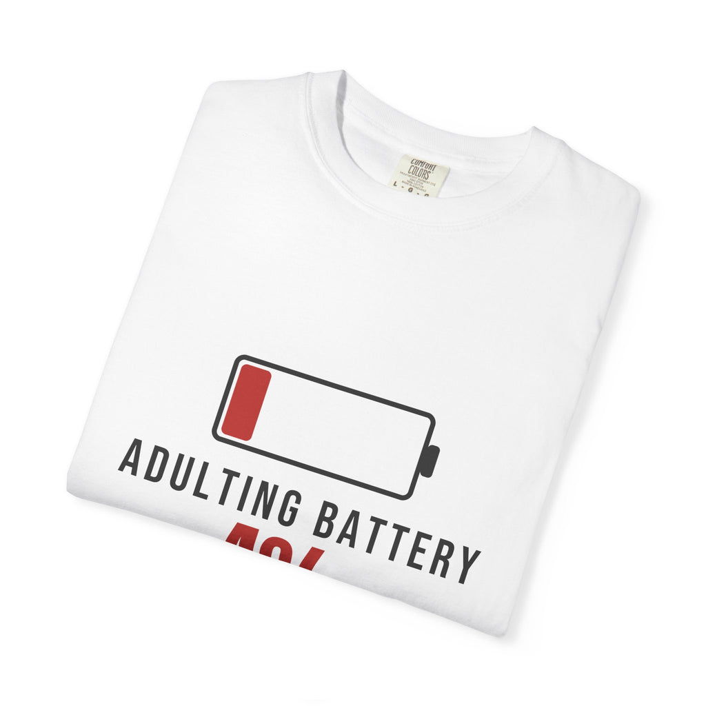 Adulting Battery — Funny Tee