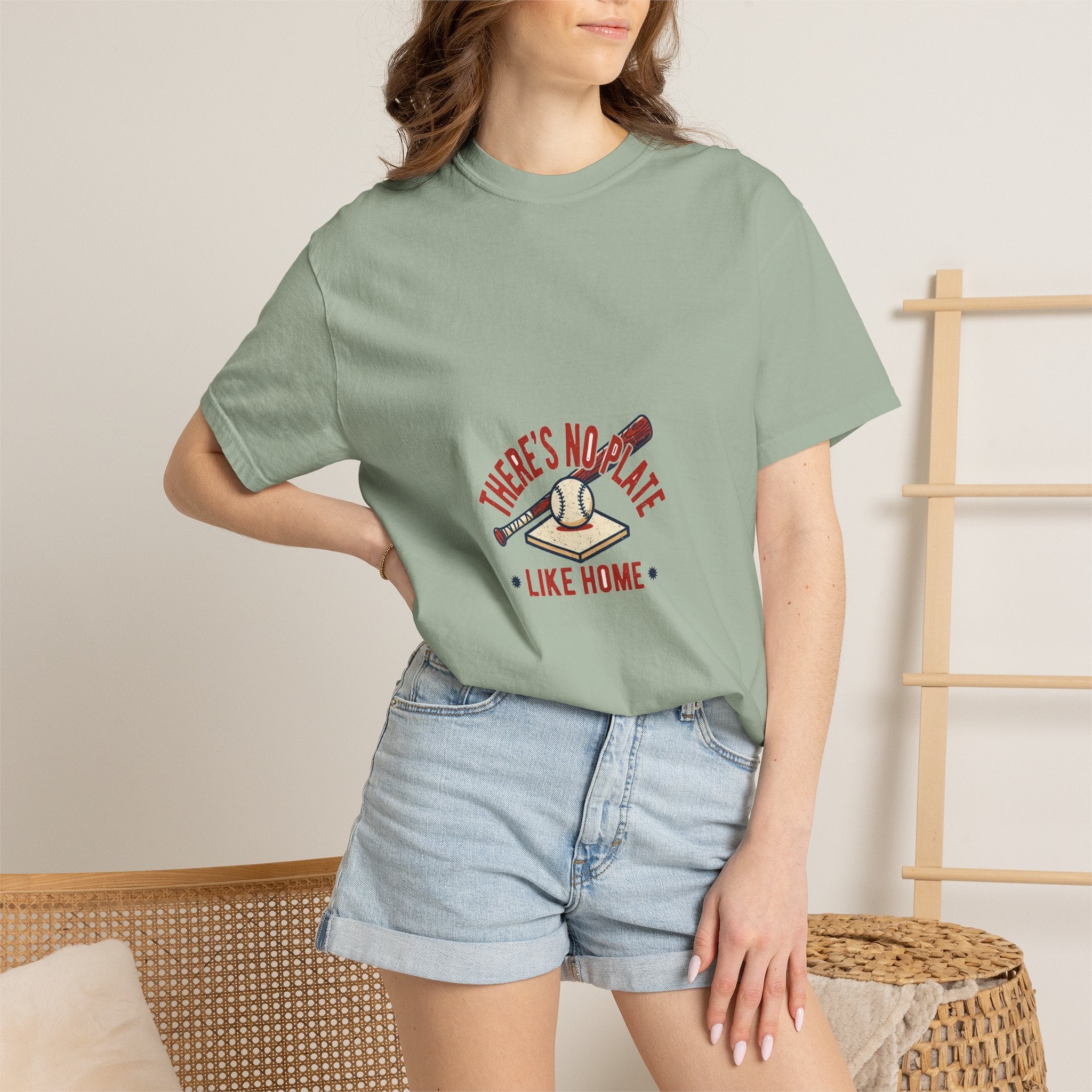 There's No Plate Like Home — Funny Baseball Tee